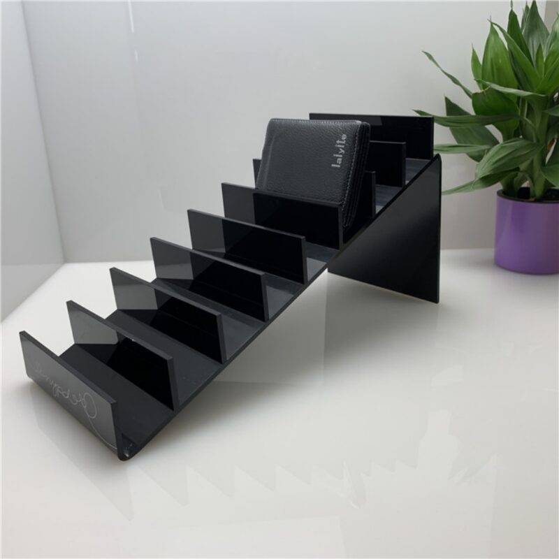 IMG_0594 Black wallet display stand, multi-layer mobile phone stand, wallet stand, N-shaped bag stand, acrylic display stand