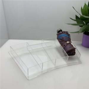 IMG_0607 Environmentally friendly transparent acrylic umbrella display stand, 4-compartment transparent organic glass display stand, umbrella frame acrylic products