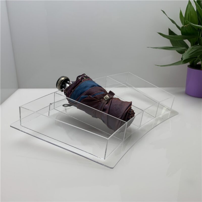 IMG_0609 Environmentally friendly transparent acrylic umbrella display stand, 4-compartment transparent organic glass display stand, umbrella frame acrylic products