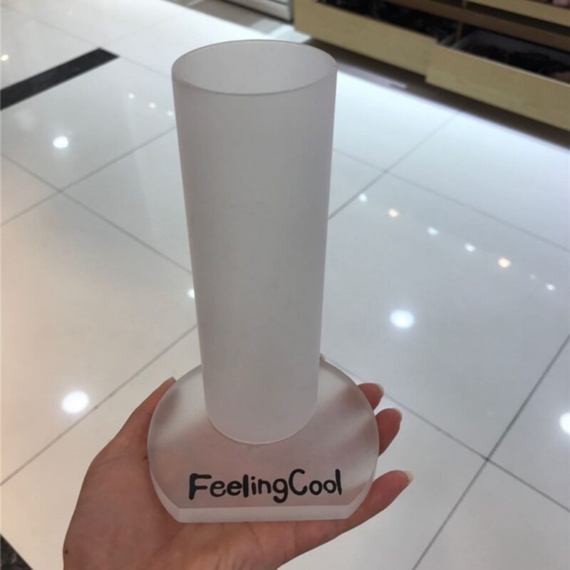 Single-tube acrylic short umbrella display stand, hair accessory storage stand