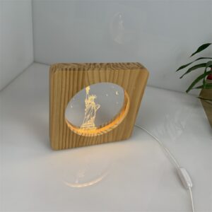 IMG_E8324 A 3D creative acrylic wooden night light in the shape of the Statue of Liberty