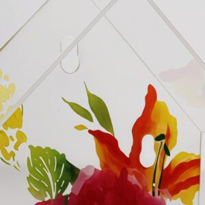 1 Colored printed acrylic bird feeder