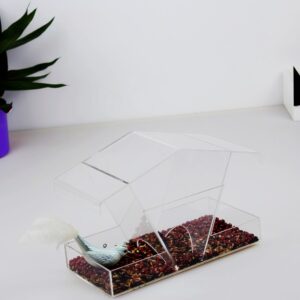 3 Window Bird Feeder for Outside with Waterproof Seed Storage