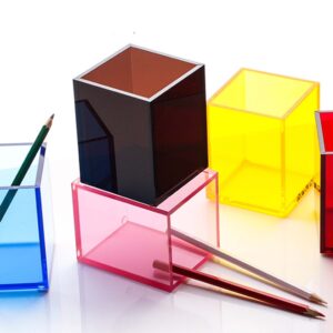 3 Colored Acrylic Pen Holder